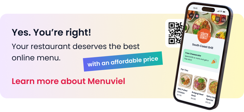 online qr menu banner