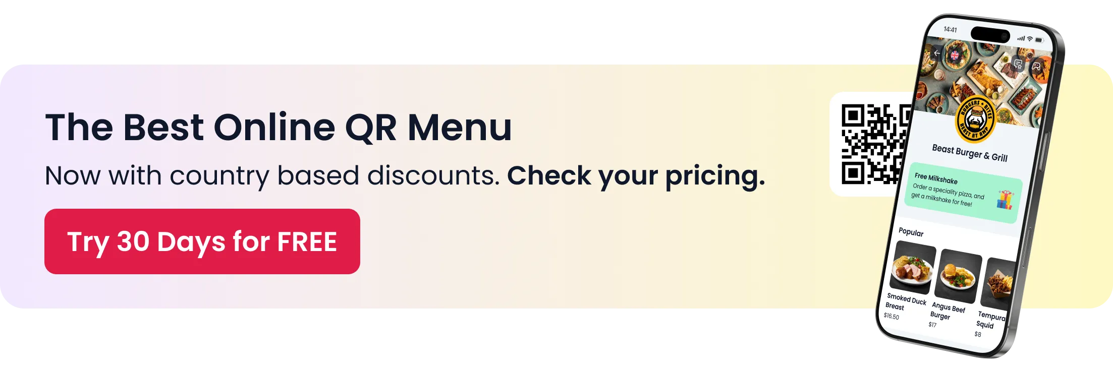 Menuviel is best online QR menu