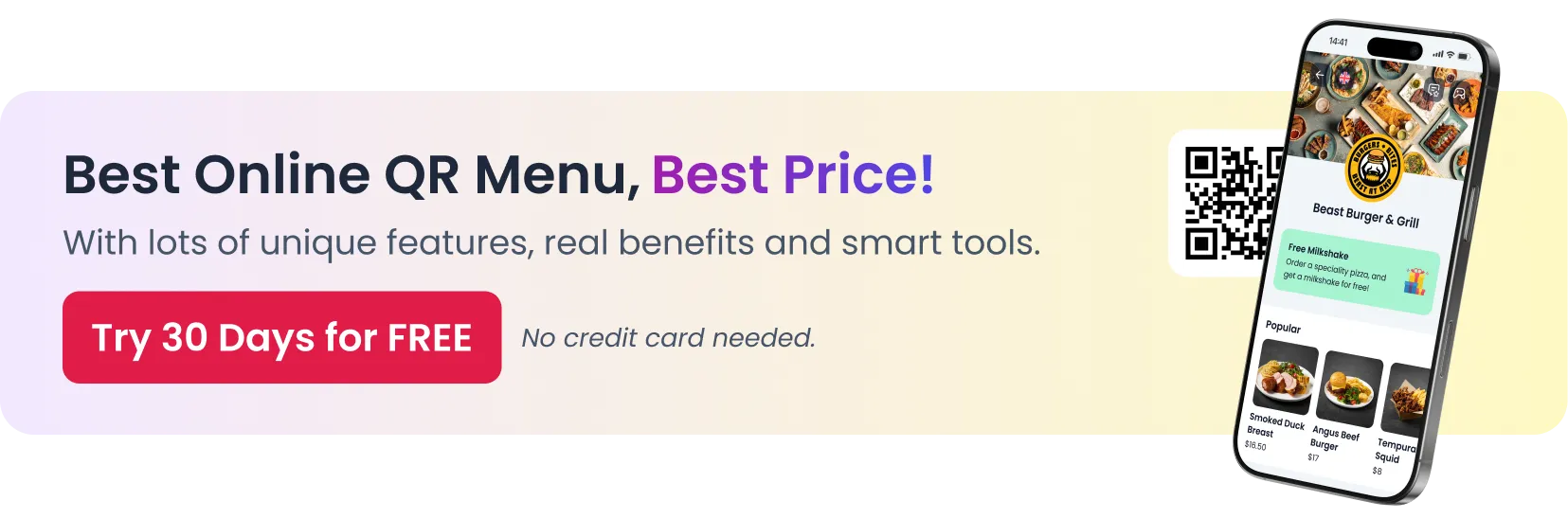 Menuviel is best online QR menu